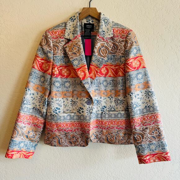 Urban haggar Jackets & Blazers - Urban Haggar | boho multicolored blazer jacket size 10